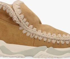 Mou eskimo trainer bottes fourrure en camel